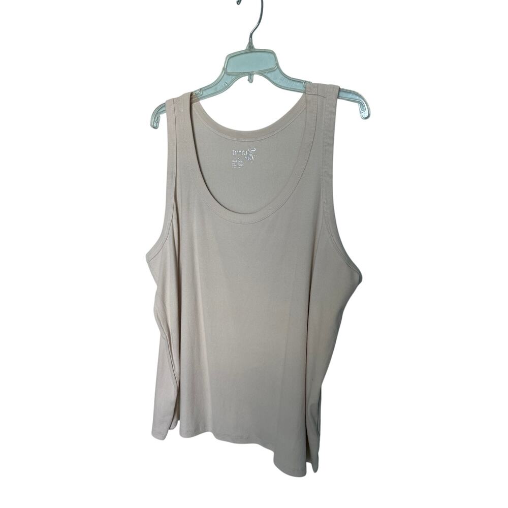 Terra and Sky NWT Women’s Tan sleeveless Tank top Size  3X